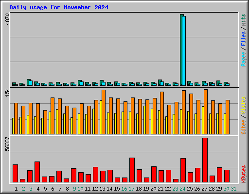 Daily usage for November 2024