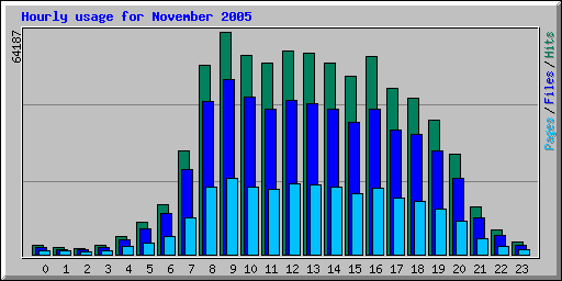 Hourly usage for November 2005