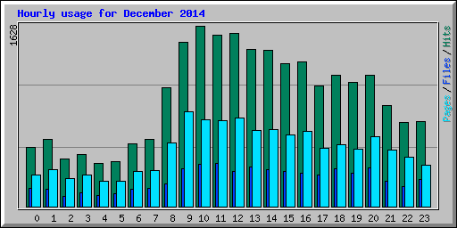 Hourly usage for December 2014