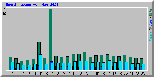 Hourly usage for May 2021