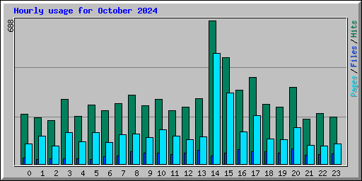 Hourly usage for October 2024